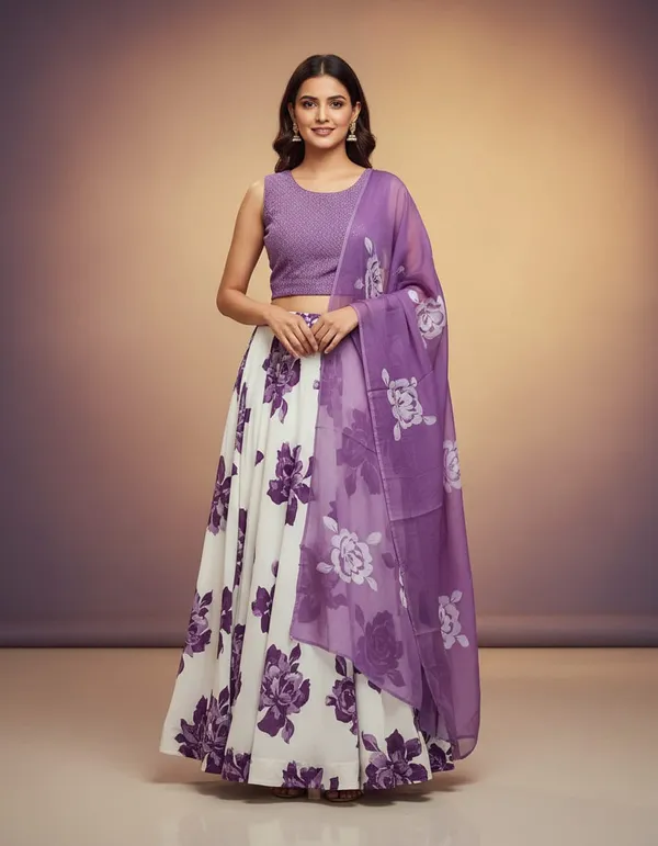 Purple_Floral_Lehenga_Choli_Set_for_Women