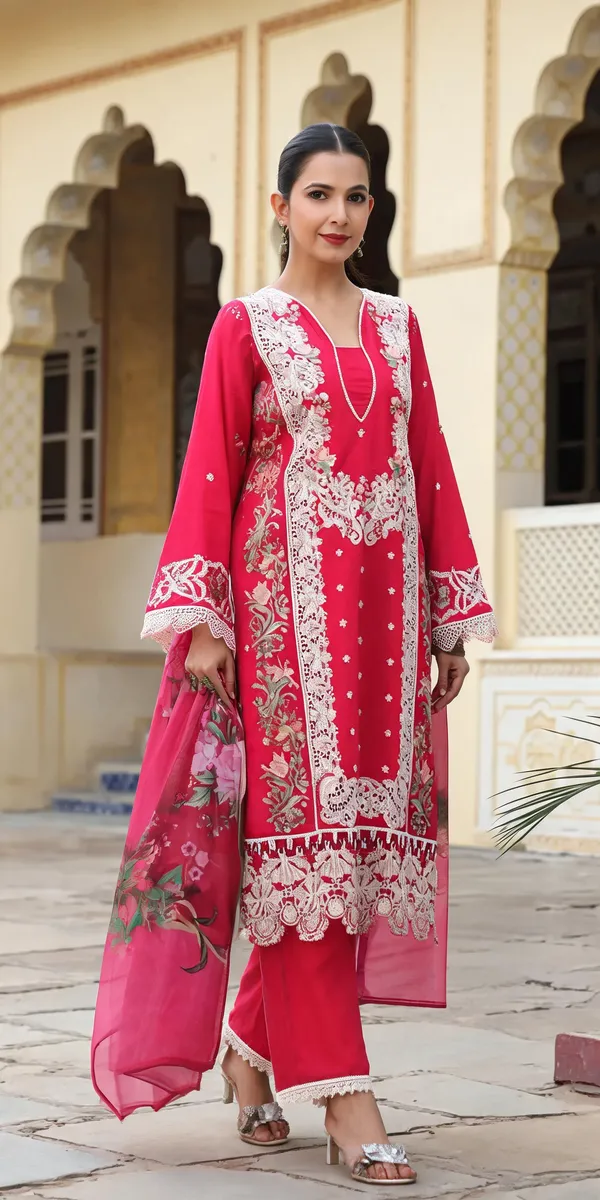 Pink_Crepe_Embroidered_Kurta_Set_For_Women