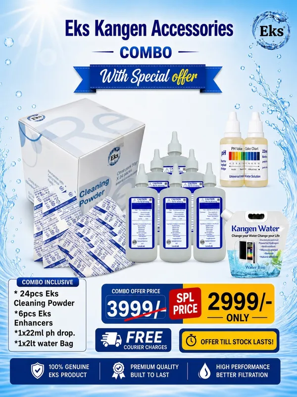 Eks_Kangen_Accessories_Combo_24_pcs_Eks_Powder_Water_Bag_+6_x400ml_Enhancers_+_1x2lt_water_Bag_+_1x22ml_pH_bag