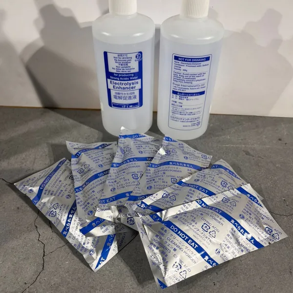 Enagic_Enhancer_2x400ml_with_6_Enagic_cleaning_powders
