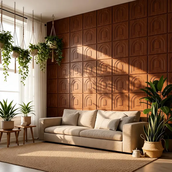 Arch_3D_Panel_Color_-_Brown_50Cm_X_50Cm_(W_X_H)