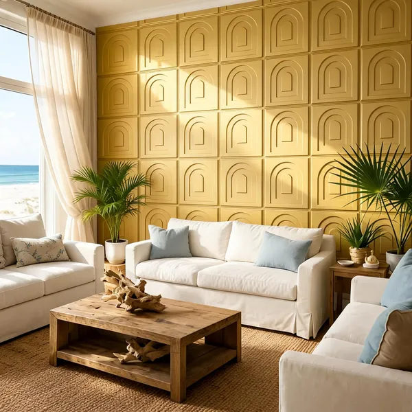 Arch_3D_Panel_Color_-_Gold_50Cm_X_50Cm_(W_X_H)