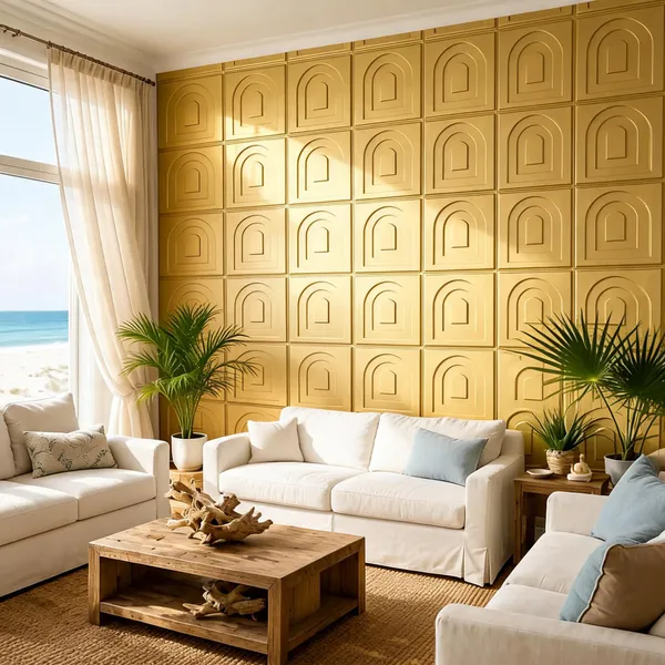Arch_3D_Panel_Color_-_Gold_50Cm_X_50Cm_(W_X_H)