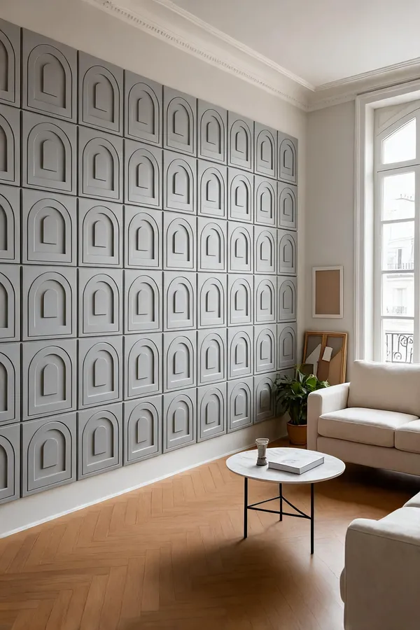 Arch_3D_Panel_Color_-_Grey_50Cm_X_50Cm_(W_X_H)