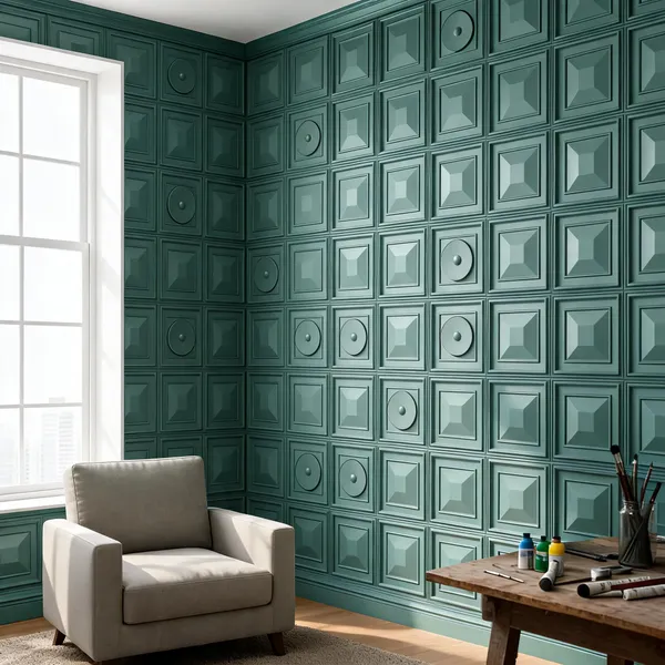 Dome_3D_Panel_Color_-_Pastel_Green_50Cm_X_50Cm_(W_X_H)