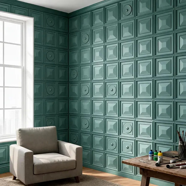 Dome_3D_Panel_Color_-_Pastel_Green_50Cm_X_50Cm_(W_X_H)