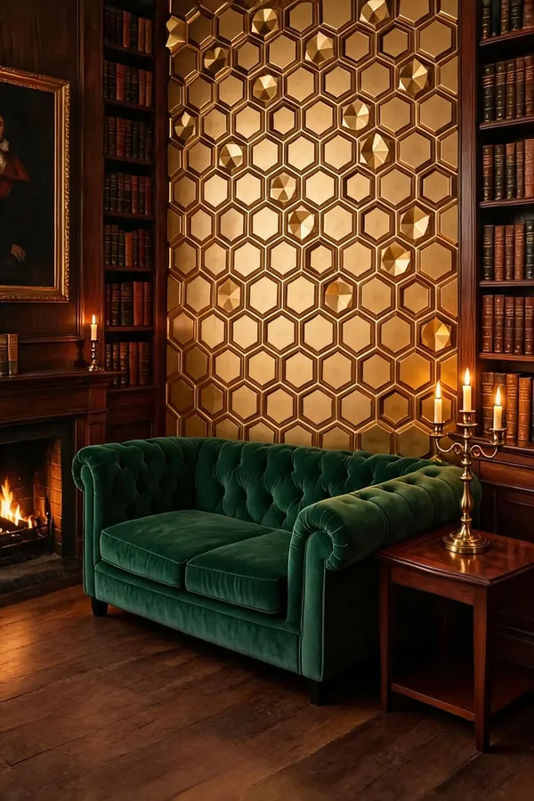 Emrald_3D_Panel_Color_-_Gold_50Cm_X_50Cm_(W_X_H)