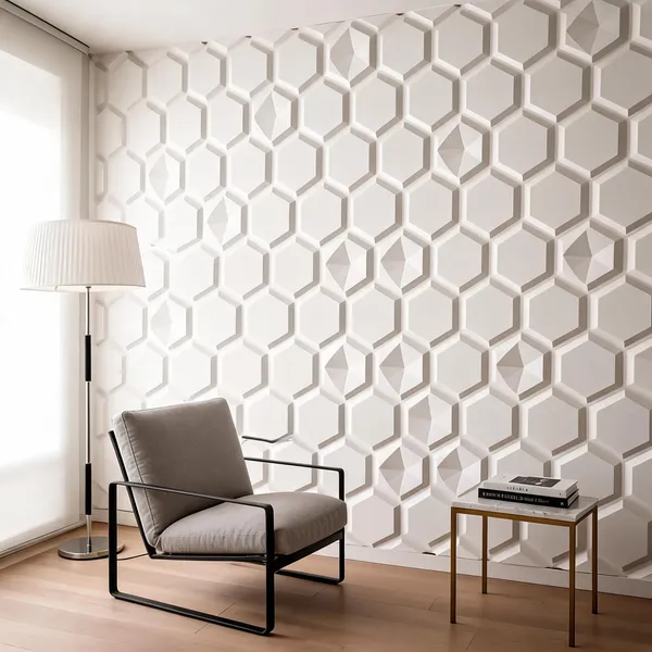 Emrald_3D_Panel_Color_-_White_50Cm_X_50Cm_(W_X_H)