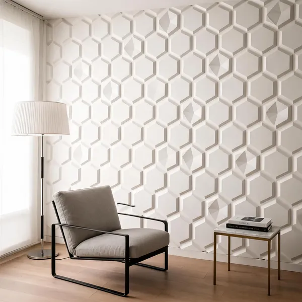 Emrald_3D_Panel_Color_-_White_50Cm_X_50Cm_(W_X_H)