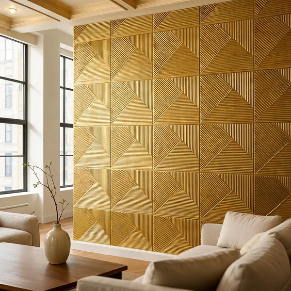 Louvre_3D_Panel_Color_-__Gold_50Cm_X_50Cm_(W_X_H)
