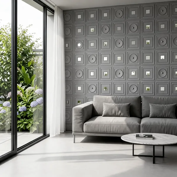 Mirror_Dome_3D_Panel_Color_-_Grey_50Cm_X_50Cm_(W_X_H)