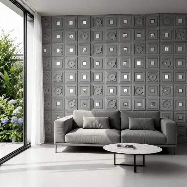 Mirror_Dome_3D_Panel_Color_-_Grey_50Cm_X_50Cm_(W_X_H)