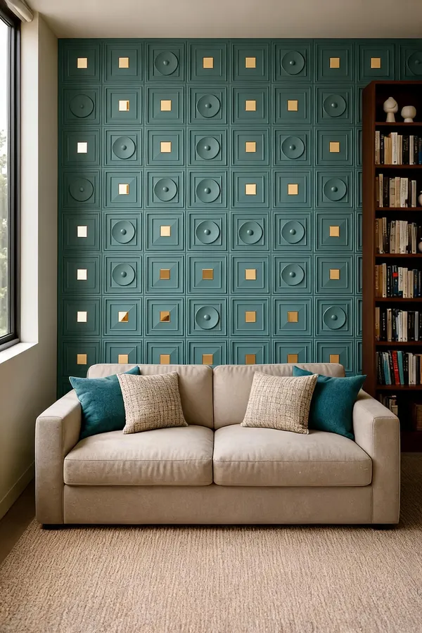 Mirror_Dome_3D_Panel_Color_-_Pastel_Green_50Cm_X_50Cm_(W_X_H)