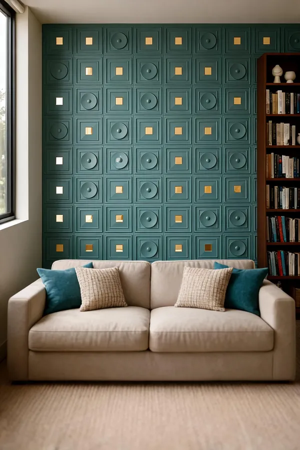 Mirror_Dome_3D_Panel_Color_-_Pastel_Green_50Cm_X_50Cm_(W_X_H)
