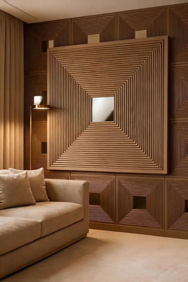 Mirror_Enigma_3D_Panel_Color_-_Bronze_50Cm_X_50Cm_(W_X_H)