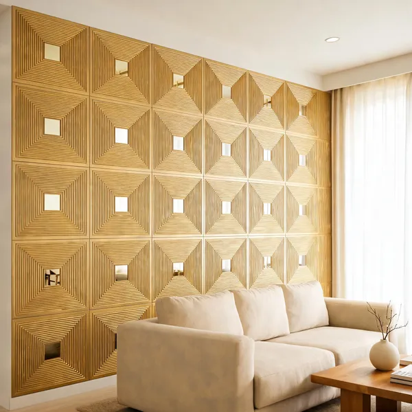 Mirror_Enigma_3D_Panel_Color_-_Gold_50Cm_X_50Cm_(W_X_H)
