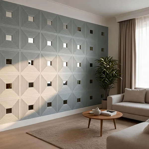 Mirror_Enigma_3D_Panel_Color_-__Grey_50Cm_X_50Cm_(W_X_H)