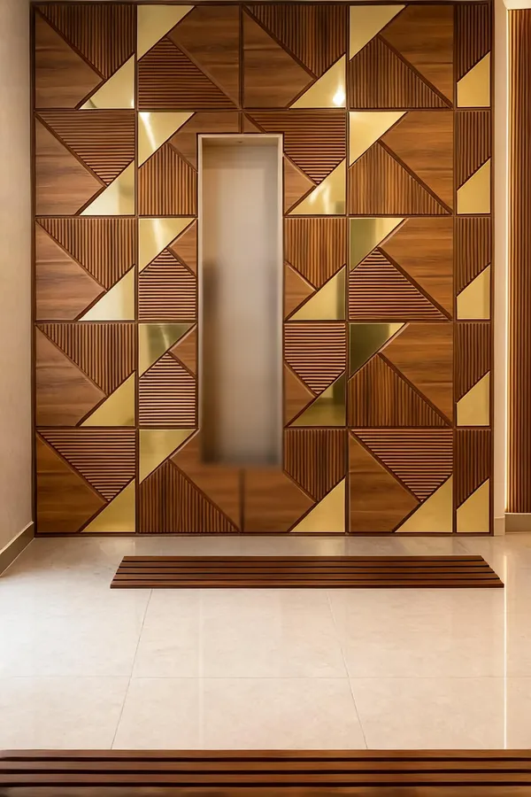 Mirror_Fin_3D_Panel_Color_-_Brown_50Cm_X_50Cm_(W_X_H)