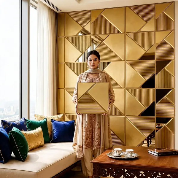 Mirror_Fin_3D_Panel_Color_-_Gold_50Cm_X_50Cm_(W_X_H)