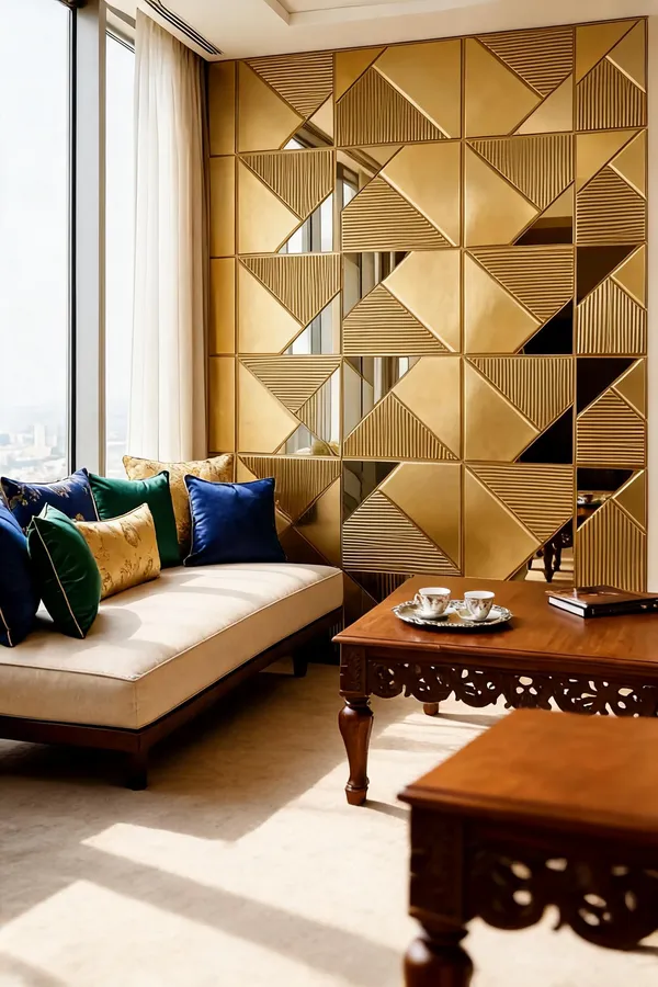 Mirror_Fin_3D_Panel_Color_-_Gold_50Cm_X_50Cm_(W_X_H)