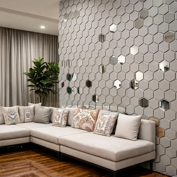 Mirror_Hexa_3D_Panel_Color_-_Grey_50Cm_X_50Cm_(W_X_H)