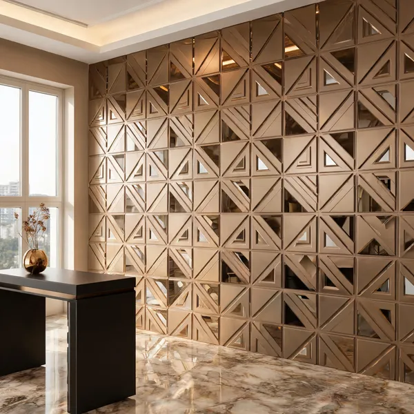 Mirror_Matrix_3D_Panel_Color_-_Bronze_50Cm_X_50Cm_(W_X_H)