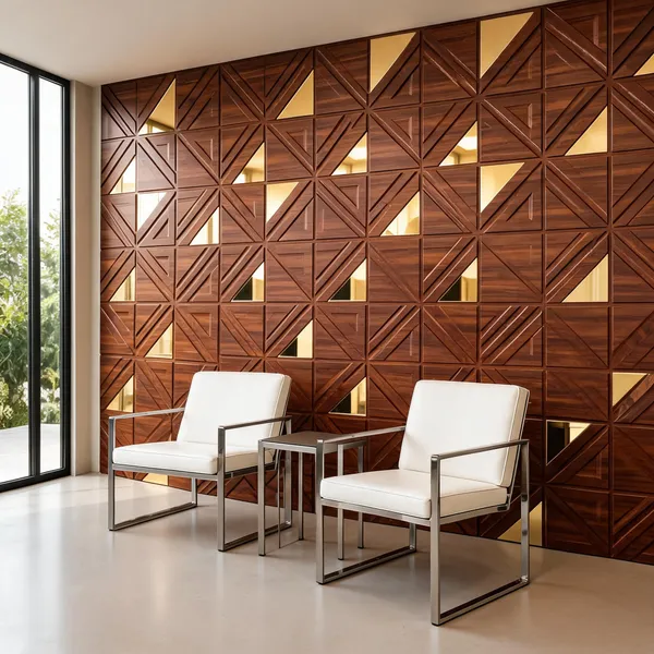 Mirror_Matrix_3D_Panel_Color_-_Brown_50Cm_X_50Cm_(W_X_H)