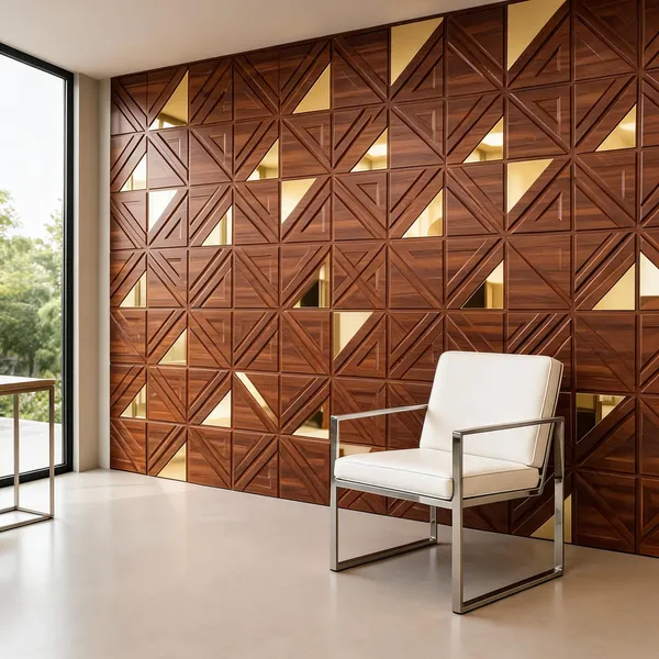 Mirror_Matrix_3D_Panel_Color_-_Brown_50Cm_X_50Cm_(W_X_H)