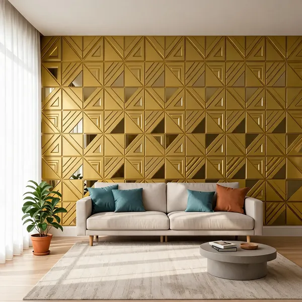 Mirror_Matrix_3D_Panel_Color_-_Gold_50Cm_X_50Cm_(W_X_H)