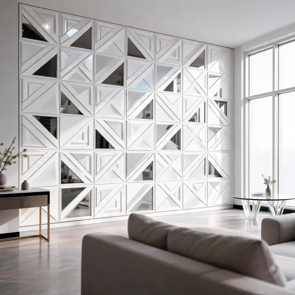 Mirror_Matrix_3D_Panel_Color_-_White_50Cm_X_50Cm_(W_X_H)