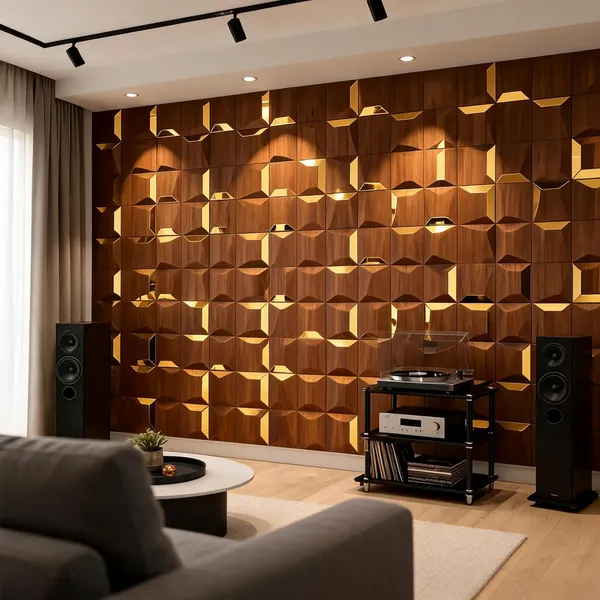 Mirror_Mosaic_3D_Panel_Color_-_Brown_50Cm_X_50Cm_(W_X_H)