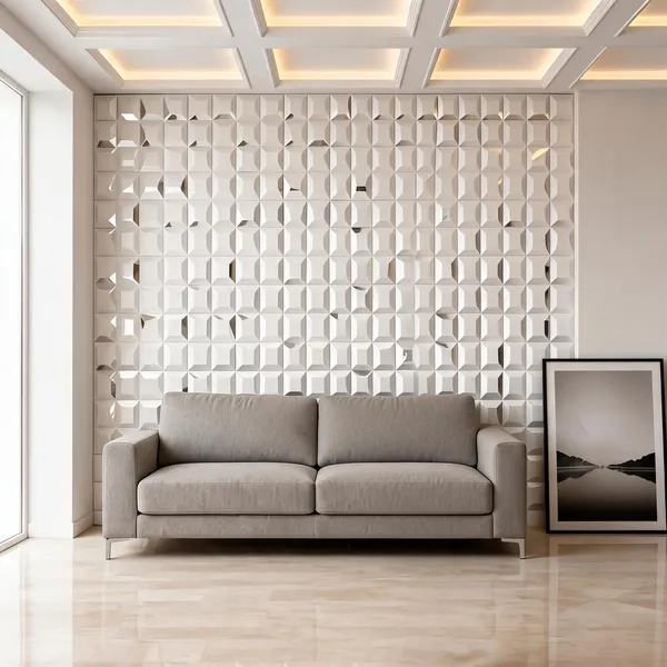 Mirror_Mosaic_3D_Panel_Color_-_White_50Cm_X_50Cm_(W_X_H)