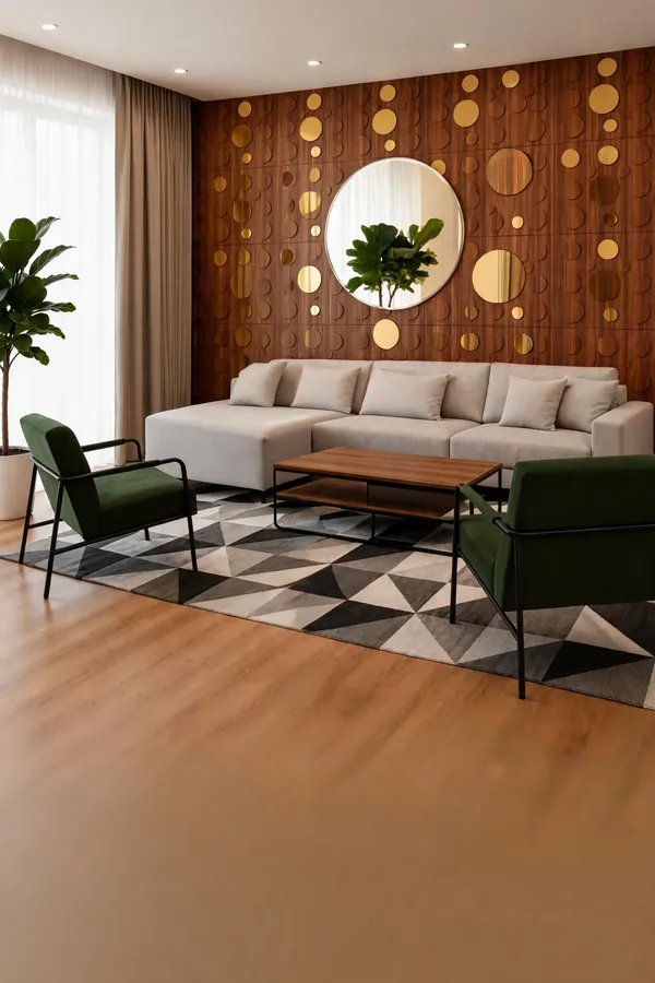 Mirror_Polka_3D_Panel_Color_-_Wooden_50Cm_X_50Cm_(W_X_H)