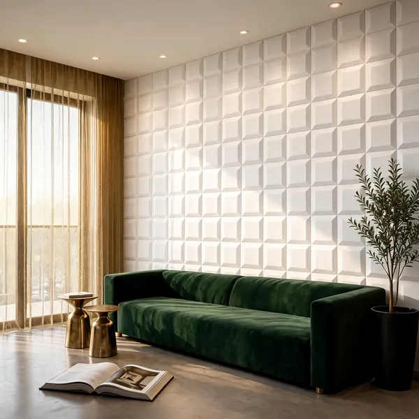 Mosaic_3D_Panel_Color_-_White_50Cm_X_50Cm_(W_X_H)