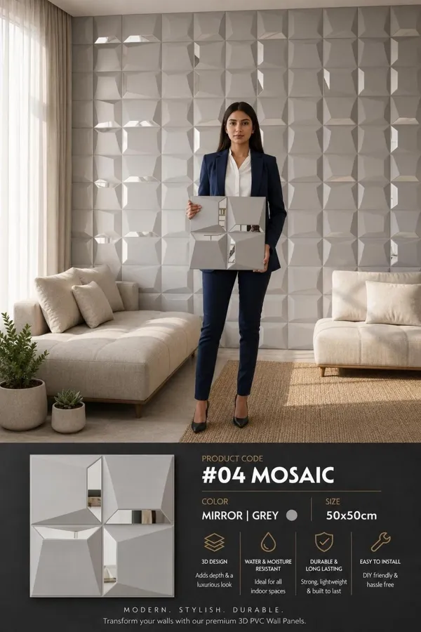 Mirror_Mosaic_3D_panel_Color_-_Grey