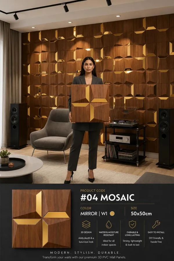 Mirror_Mosaic_3D_panel_Color_-_Brown