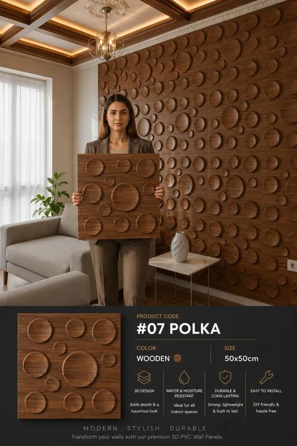 Polka_3D_panel_Color_-_Wooden