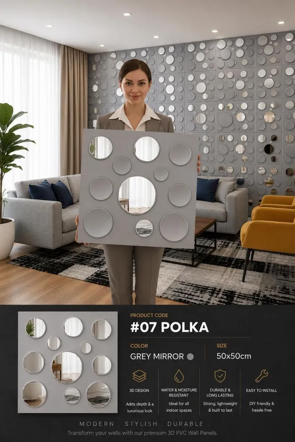 Mirror_Polka_3D_panel_Color_-_Grey