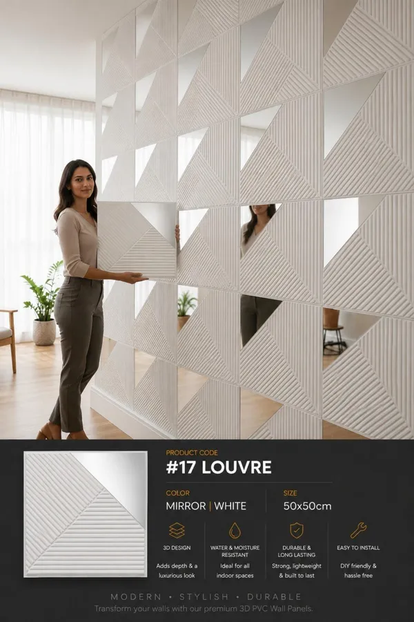 Mirror_Louvre_3D_panel_Color_-_White