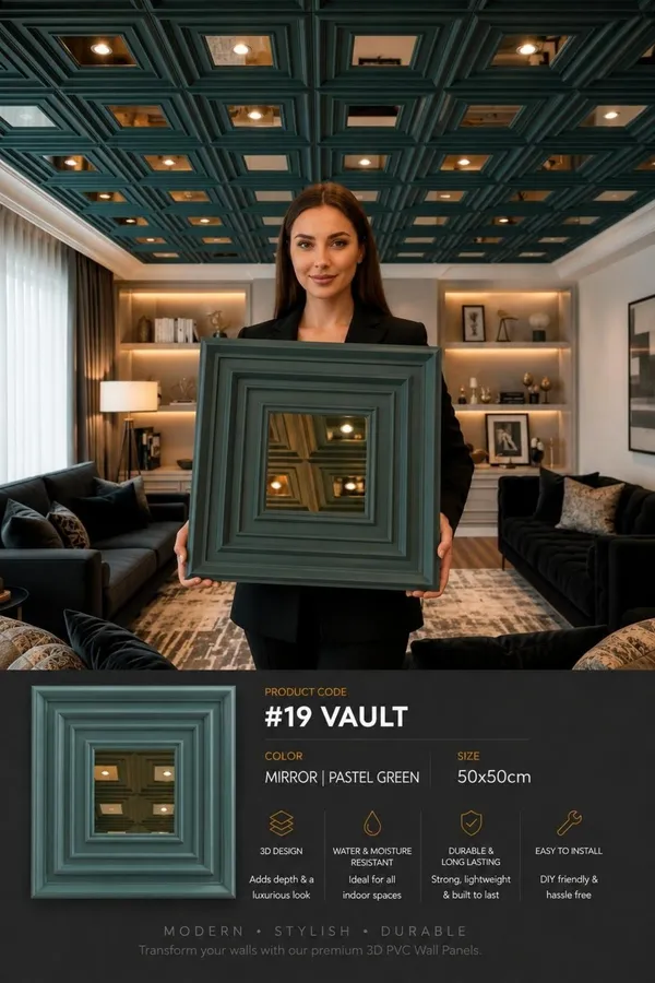 Mirror_Vault_3D_panel_Color_-_Pastel_Green