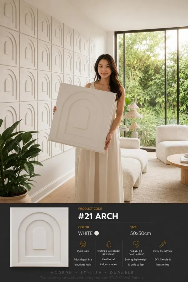 Arch_3D_panel_Color_-_White