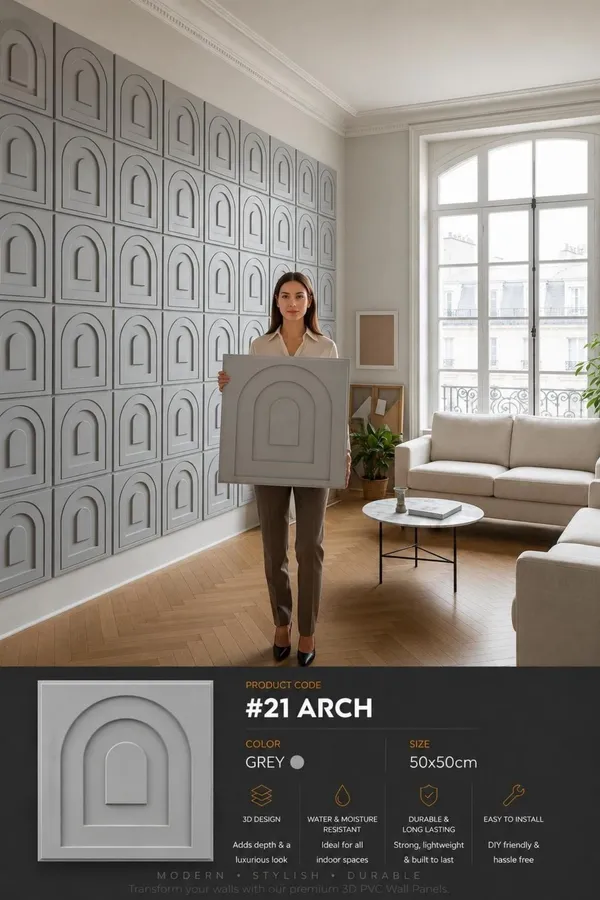 Arch_3D_panel_Color_-_Grey