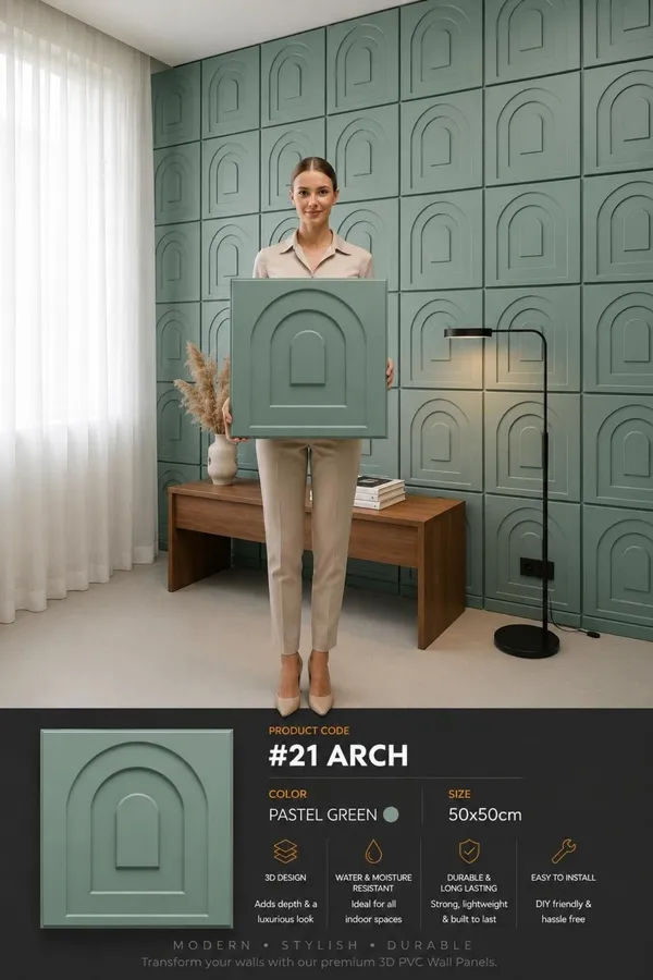 Arch_3D_panel_Color_-_Pastel_Green