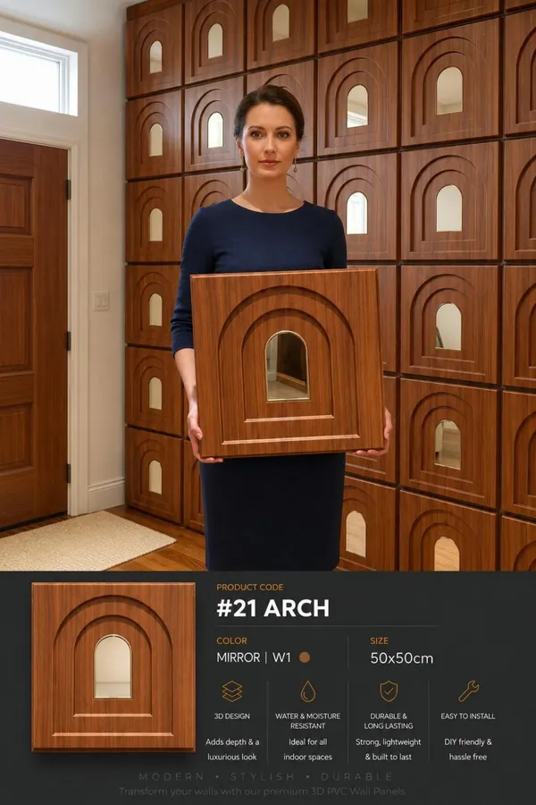 Mirror_Arch_3D_panel_Color_-_Brown