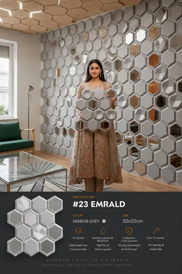 Mirror_Emrald_3D_panel_Color_-_Grey
