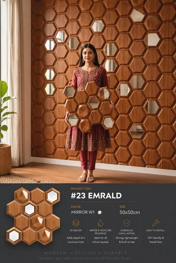 Mirror_Emrald_3D_panel_Color_-_Brown