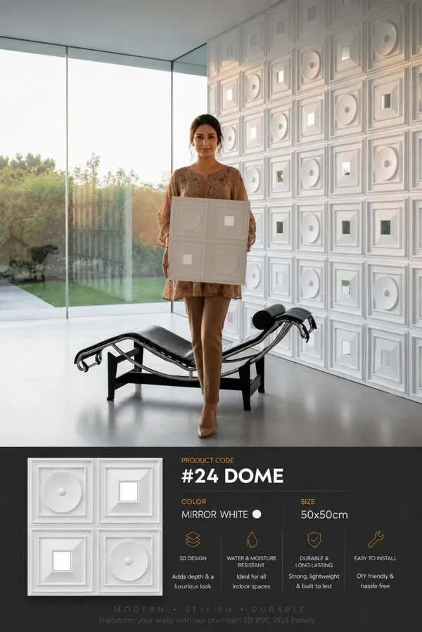 Mirror_Dome_3D_panel_Color_-_White