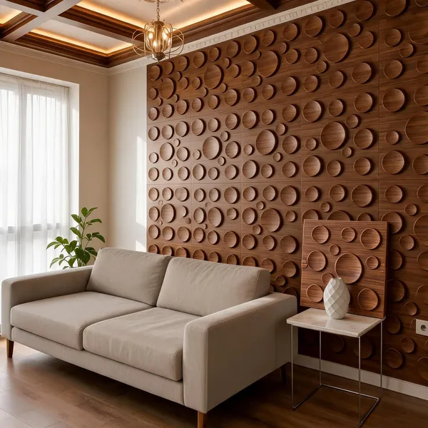 Polka_3D_Panel_Color_-_Wooden_50Cm_X_50Cm_(W_X_H)