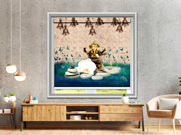 Customized_Polyester_Lord_Ganesha_Printed_Blackout_Indoor_Roller_Blinds_for_Windows_Sun_&_UV_Protection_Corded_Roll_Up_&_Down_Blind_for_Temple_Home_Office_Cafes