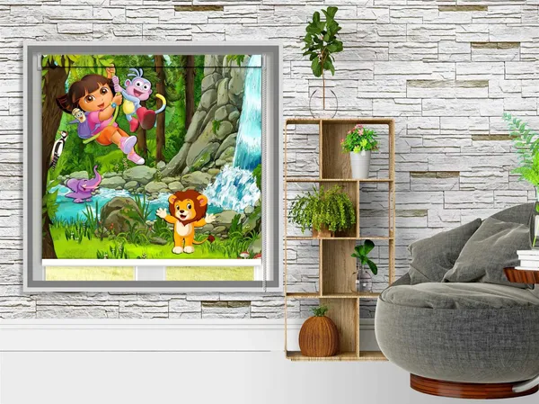 Polyester_Customized_Kids_Dora_Printed_Blackout_Indoor_Roller_Blinds_for_Windows_Sun_&_UV_Protection_Corded_Roll_Up_&_Down_Blind_for_Home_Office_Cafes